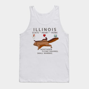 Illinois - Northern Flying Squirrel - State, Heart, Home - small mammal Tank Top